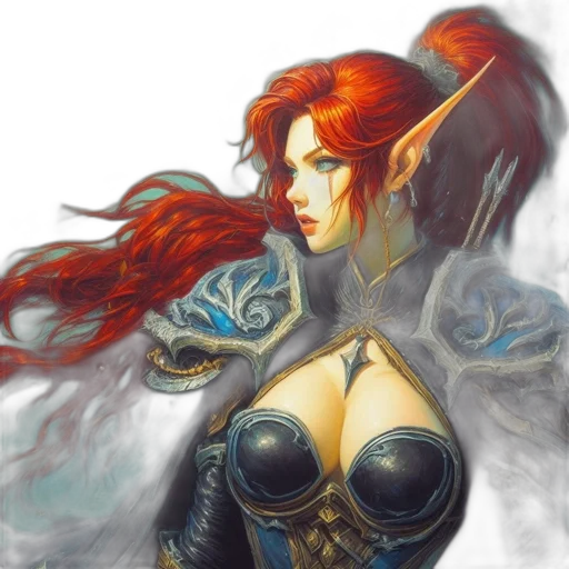 fantasy art, concept art, comic book art, photorealistic transparent PNG cut-out