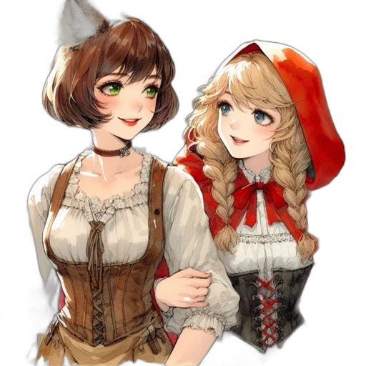 hat, staff, dress, fantasy art transparent PNG cut-out