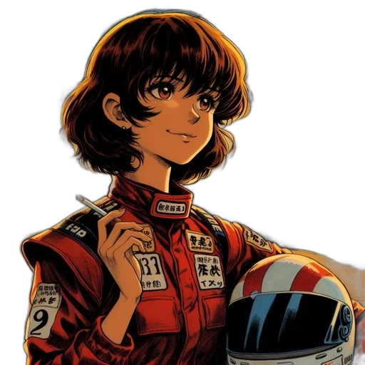 face, jacket, robot, hair transparent PNG cut-out