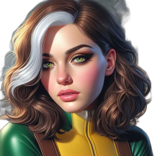 face, jacket, hair, jewelry transparent PNG cut-out