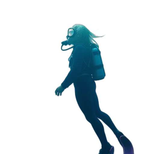 creature, robot, staff, hair transparent PNG cut-out