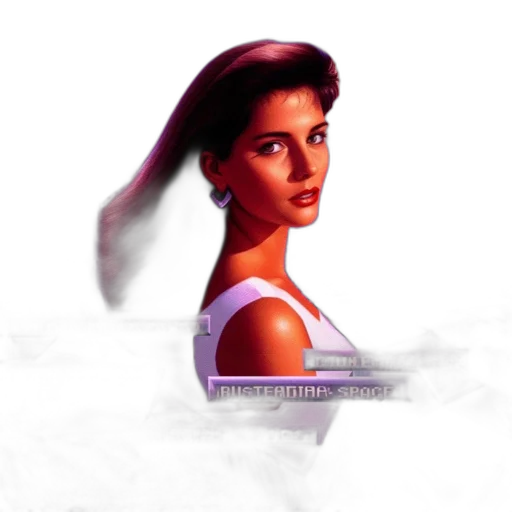 face, photorealistic, vaporwave, pixel art transparent PNG cut-out