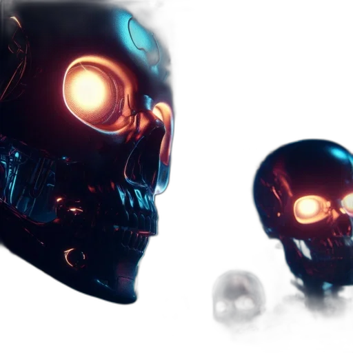 robot, mask, face, 3d render transparent PNG cut-out