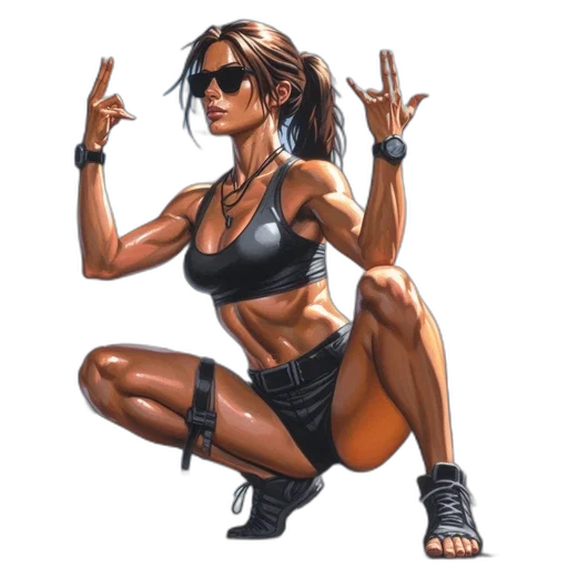 comic book art, concept art, cyberpunk, pixel art transparent PNG cut-out