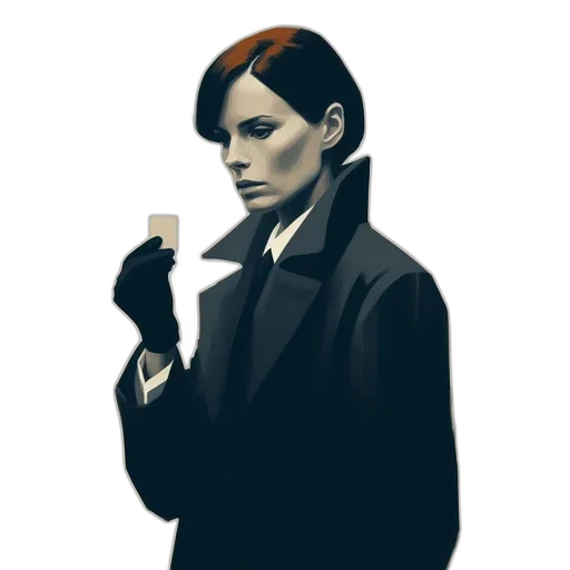 jacket, face, staff, robot transparent PNG cut-out