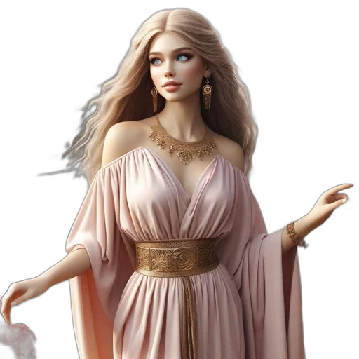dress, fantasy art, concept art, 3d render transparent PNG cut-out