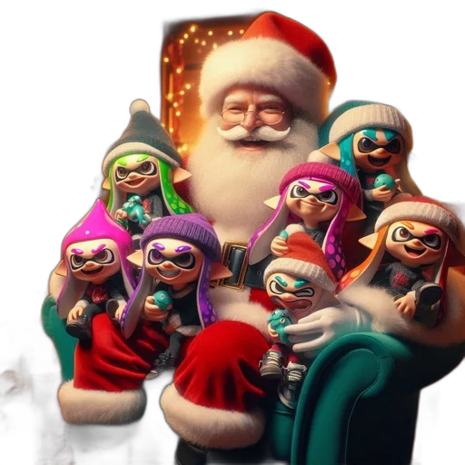concept art, 3d render, santa, claus transparent PNG cut-out