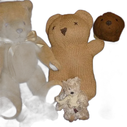 3d render, earth tones, group, teddy transparent PNG cut-out
