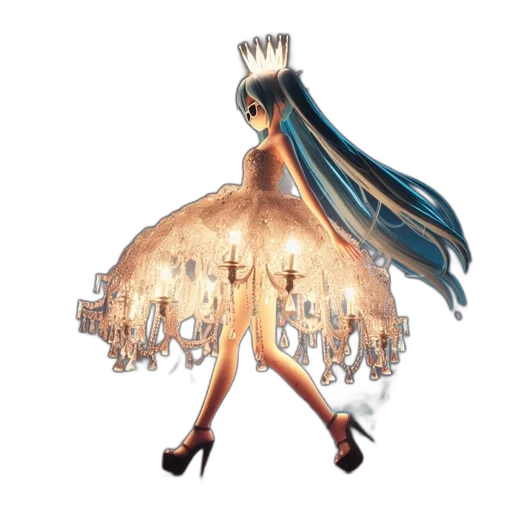dress, crown, jewelry, hair transparent PNG cut-out