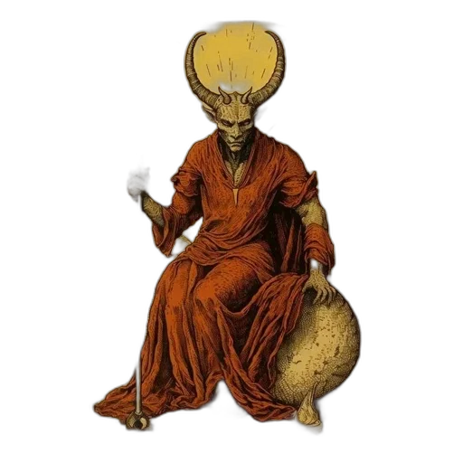 staff, creature, hat, hair transparent PNG cut-out
