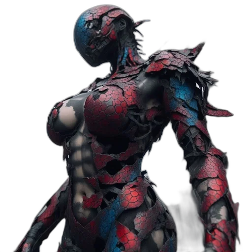 robot, creature, concept art, 3d render transparent PNG cut-out