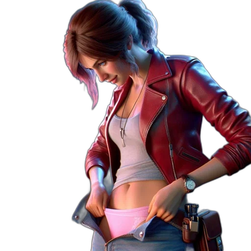 jacket, weapon, concept art, 3d render transparent PNG cut-out