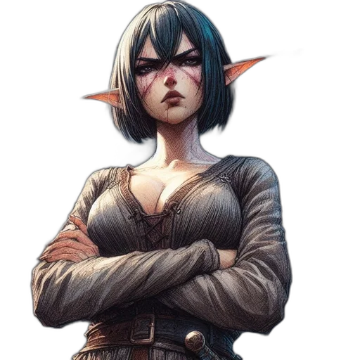 face, staff, fantasy art, concept art transparent PNG cut-out