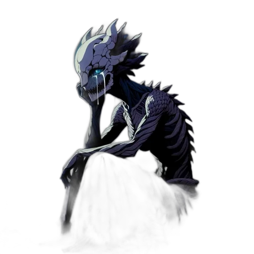 creature, dragon, mask, staff transparent PNG cut-out