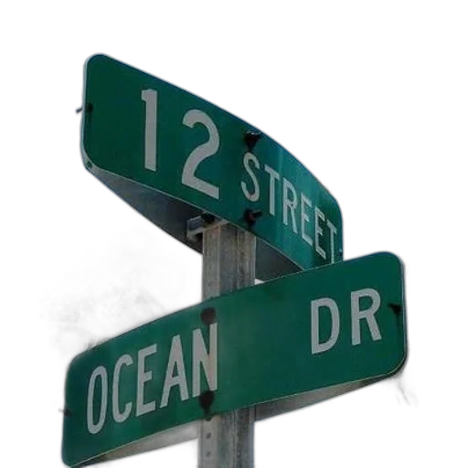 3d render, city street, green, street transparent PNG cut-out
