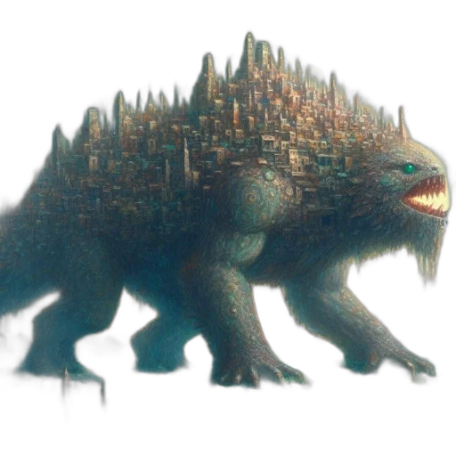 creature, dragon, animal, staff transparent PNG cut-out