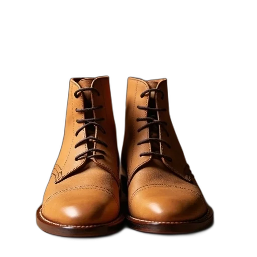 shoes, 3d render, photorealistic, earth tones transparent PNG cut-out