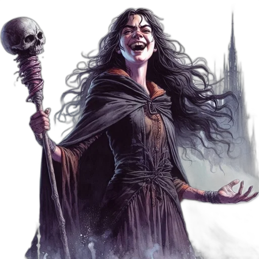 comic book art, concept art, fantasy art, dark transparent PNG cut-out