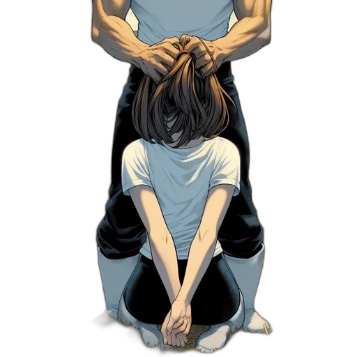 mask, hair, jacket, comic book art transparent PNG cut-out