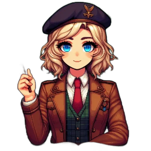 staff, hat, face, jacket transparent PNG cut-out