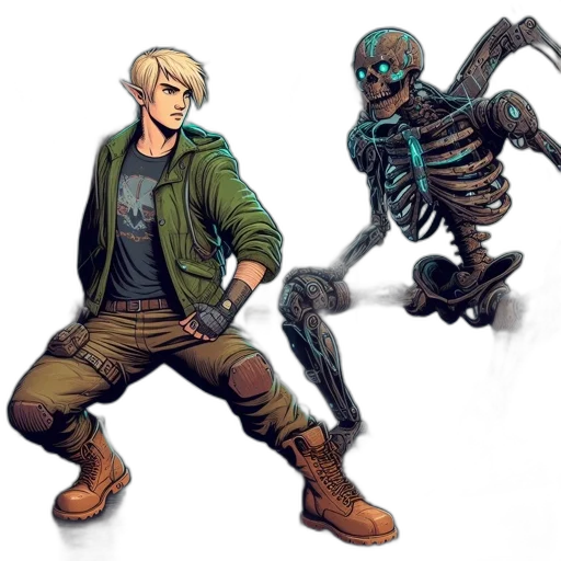 jacket, concept art, comic book art, pixel art transparent PNG cut-out