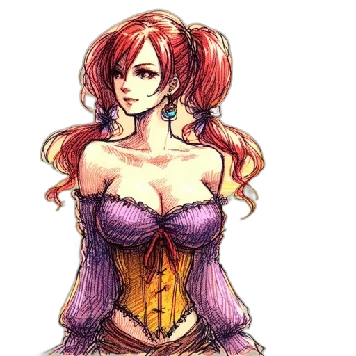 dress, fantasy art, concept art, watercolor transparent PNG cut-out