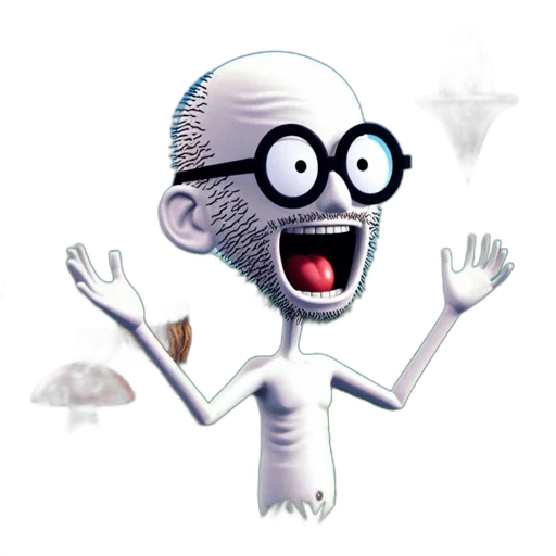 robot, creature, staff, cartoon transparent PNG cut-out