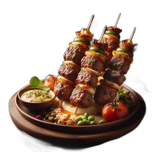 food, dish, grilled, skewered transparent PNG cut-out