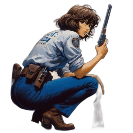 weapon, staff, jacket, concept art transparent PNG cut-out