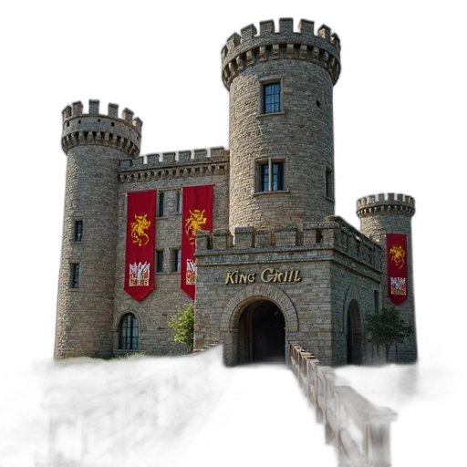 building, crown, dragon, sword transparent PNG cut-out