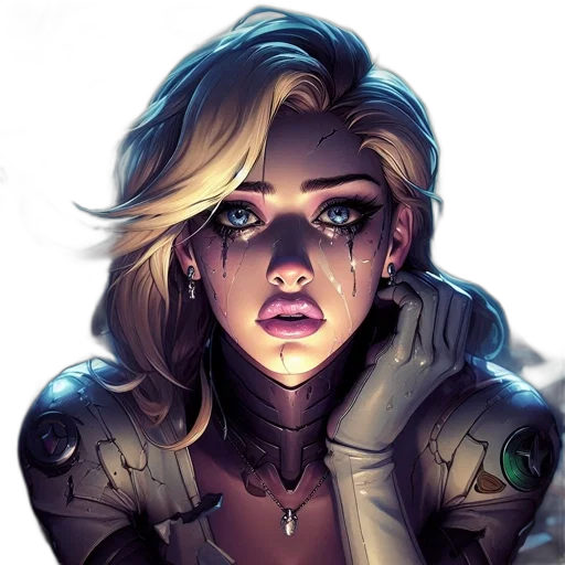 face, jacket, comic book art, concept art transparent PNG cut-out