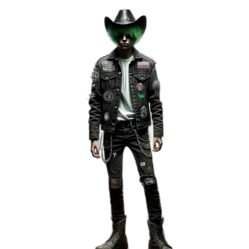 jacket, hat, concept art, 3d render transparent PNG cut-out