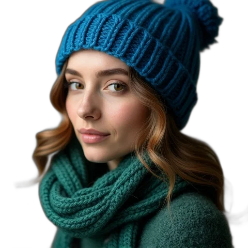 hat, face, jacket, jewelry transparent PNG cut-out