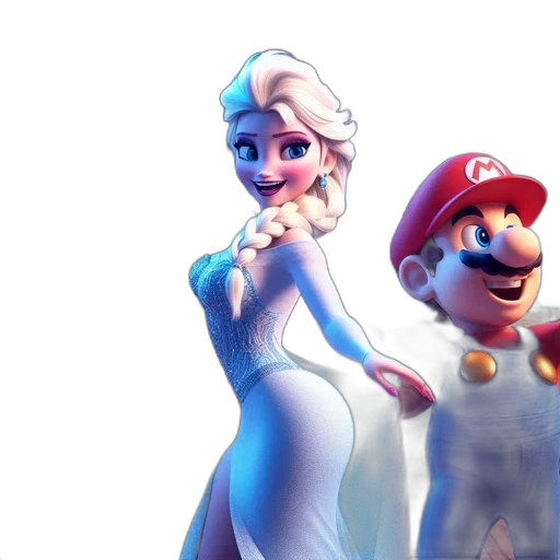 dress, crown, 3d render, concept art transparent PNG cut-out