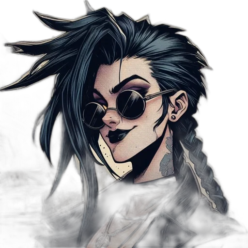 mask, face, hair, cyberpunk transparent PNG cut-out