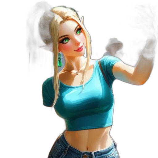 fantasy art, concept art, comic book art, photorealistic transparent PNG cut-out