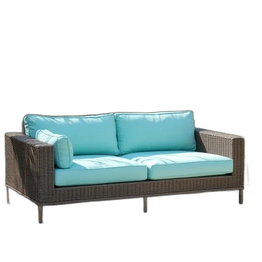 furniture, 3d render, blue, outdoor transparent PNG cut-out