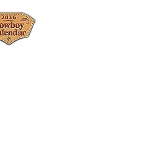 earth tones, cowboy, calendar, features transparent PNG cut-out