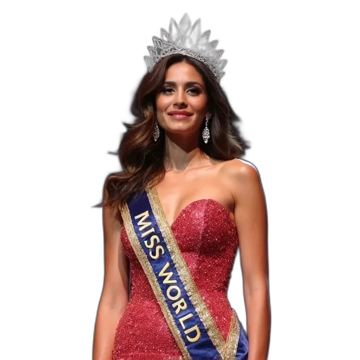 crown, dress, photorealistic, miss transparent PNG cut-out