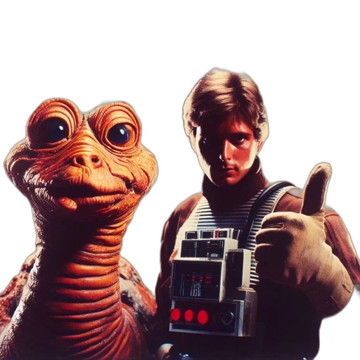 concept art, outer space, two, characters transparent PNG cut-out