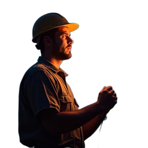 staff, hat, robot, face transparent PNG cut-out