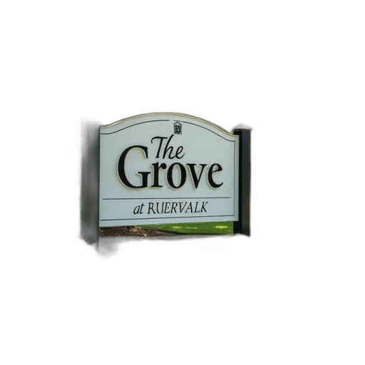 sign, grove, riverwalk, apartments transparent PNG cut-out
