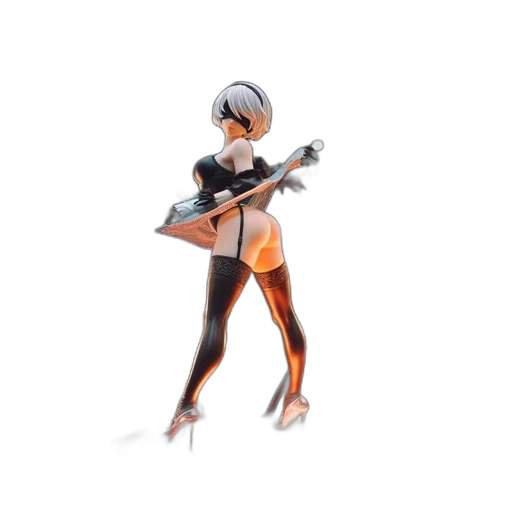 robot, weapon, jacket, staff transparent PNG cut-out