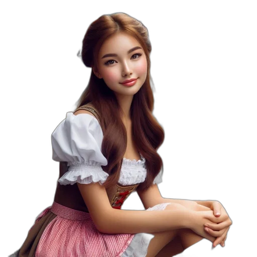 dress, face, photorealistic, fantasy art transparent PNG cut-out