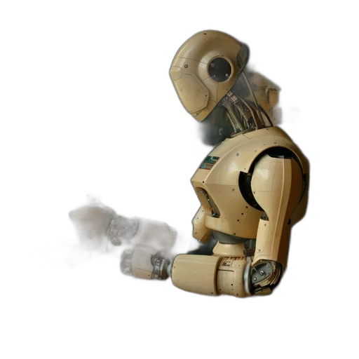 robot, mask, staff, weapon transparent PNG cut-out