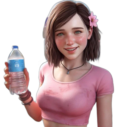 bottle, robot, face, dress transparent PNG cut-out