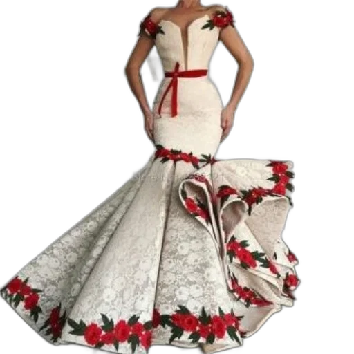 dress, photorealistic, 3d render, white transparent PNG cut-out