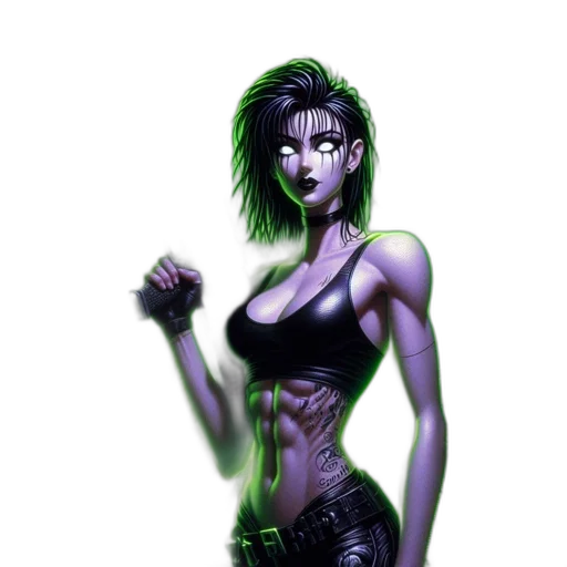 cyberpunk, comic book art, concept art, fantasy art transparent PNG cut-out