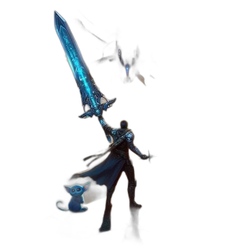sword, weapon, staff, creature transparent PNG cut-out
