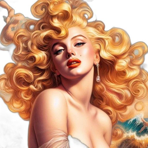 hair, photorealistic, fantasy art, comic book art transparent PNG cut-out